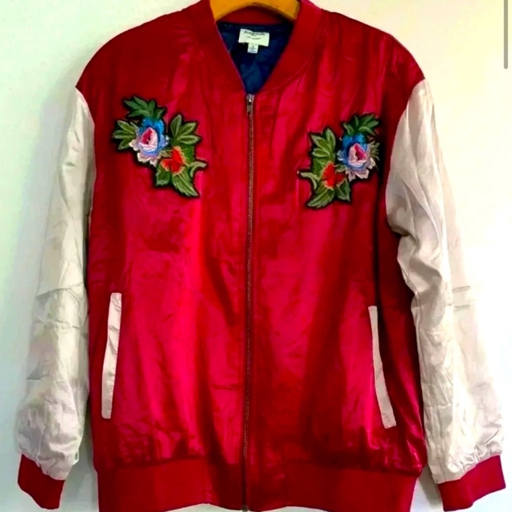 Hayden "Los Angeles Par Amour" Satin Bomber Jacket